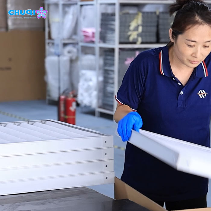 reusable skeleton panel filter factory assembly