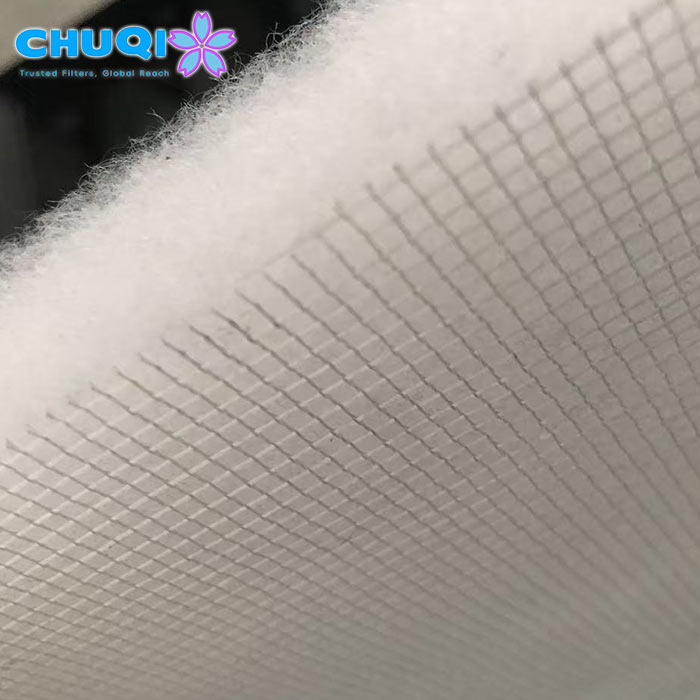 tackified mesh backed ceiling filter cross section chuqi