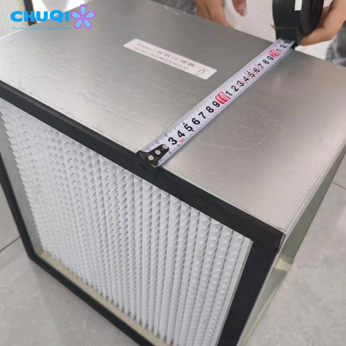 custom box type hepa filter depth measurement