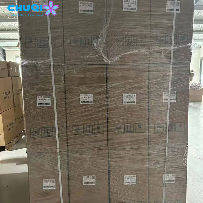h13 hepa filter packaging palletized