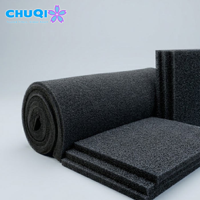 reticulated filter foam roll and sheets