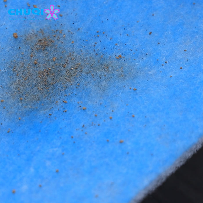 synthetic fiber pre filter dust test